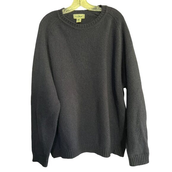L.L. Bean New Zealand Wool Sweater Navy Blue Made in Scotland Vtg Men's XL Tall - Picture 1 of 6